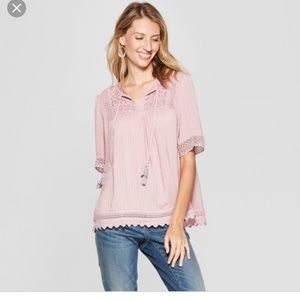 Only worn once embroidered top